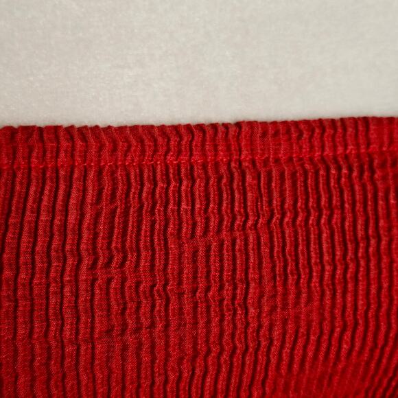 Lapis Anthropologie EUC Tube Dress Damask Pattern Maxi gown Strapless OS red - Picture 10 of 17